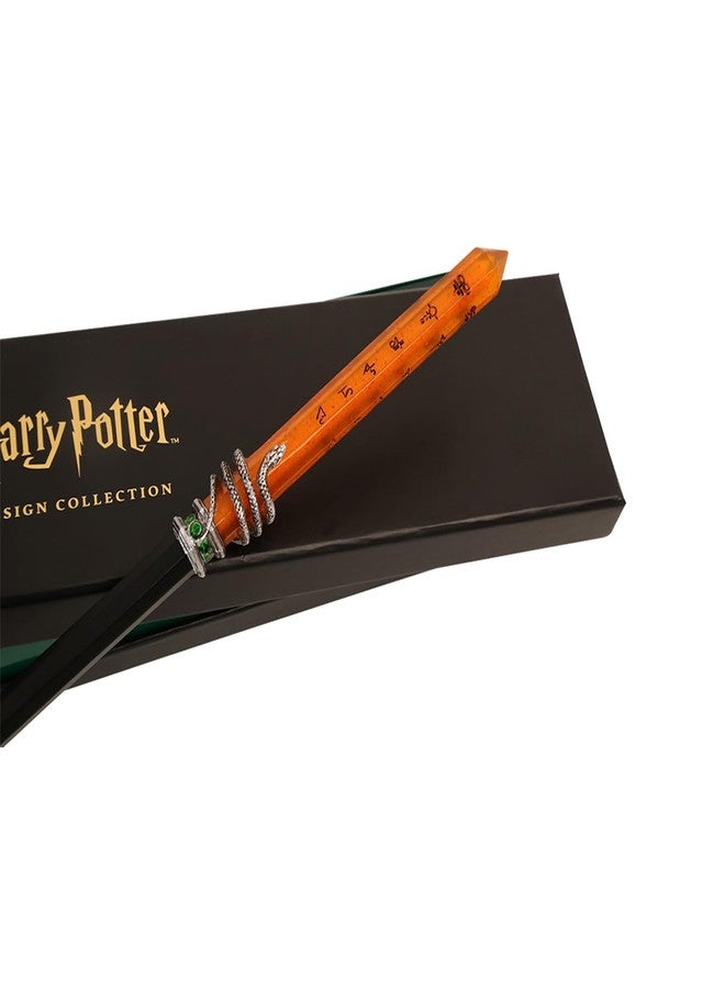 هاري بوتر عصا هاري بوتر "قلادة سليذرين" - عصا سحرية قابلة للجمع بطول 14.5 بوصة - جوهرة زمردية وعلبة عرض فاخرة - مستوحاة من سالازار سليذرين - مثالية للمعجبين وهواة الجمع - ليست لعبة - Image 3